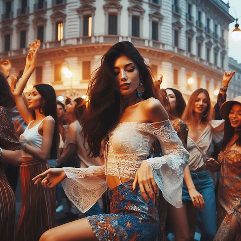 Ragazza nella notte di Milano