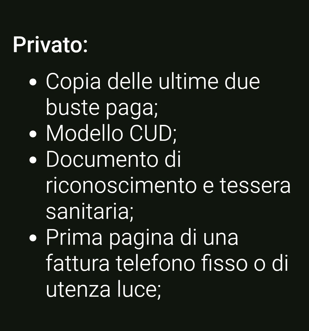 DOCUMENTI PRIVATO