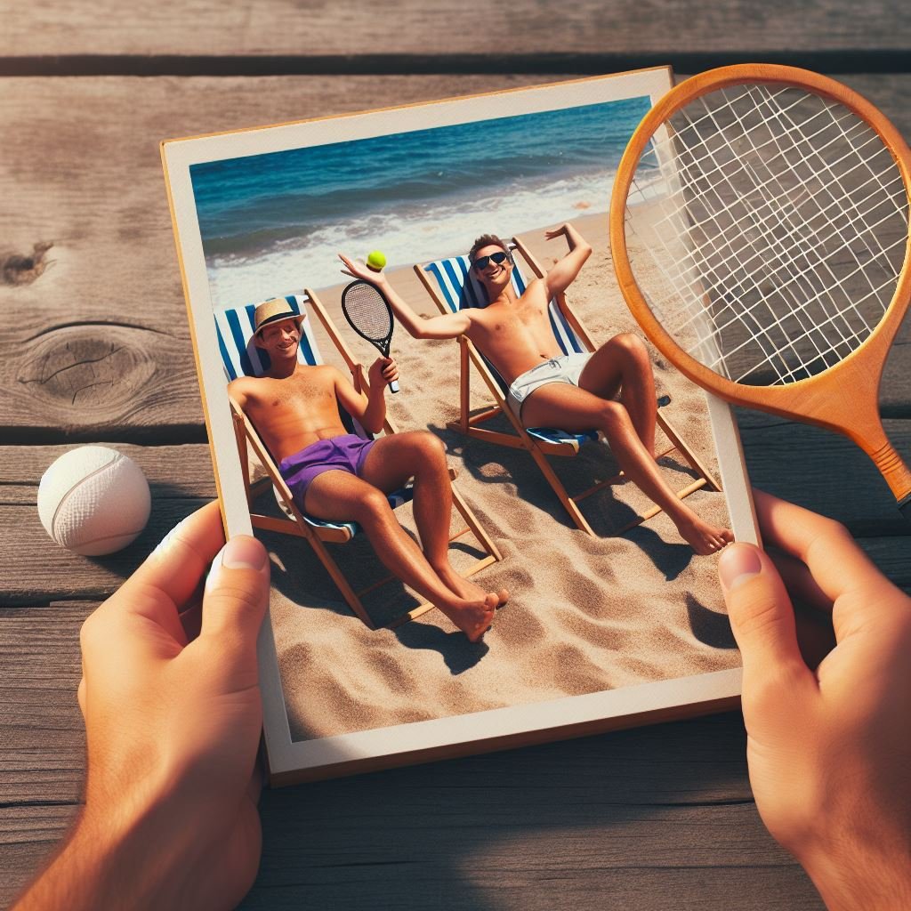 Fotografia ricordo vacanze sportive in spiaggia