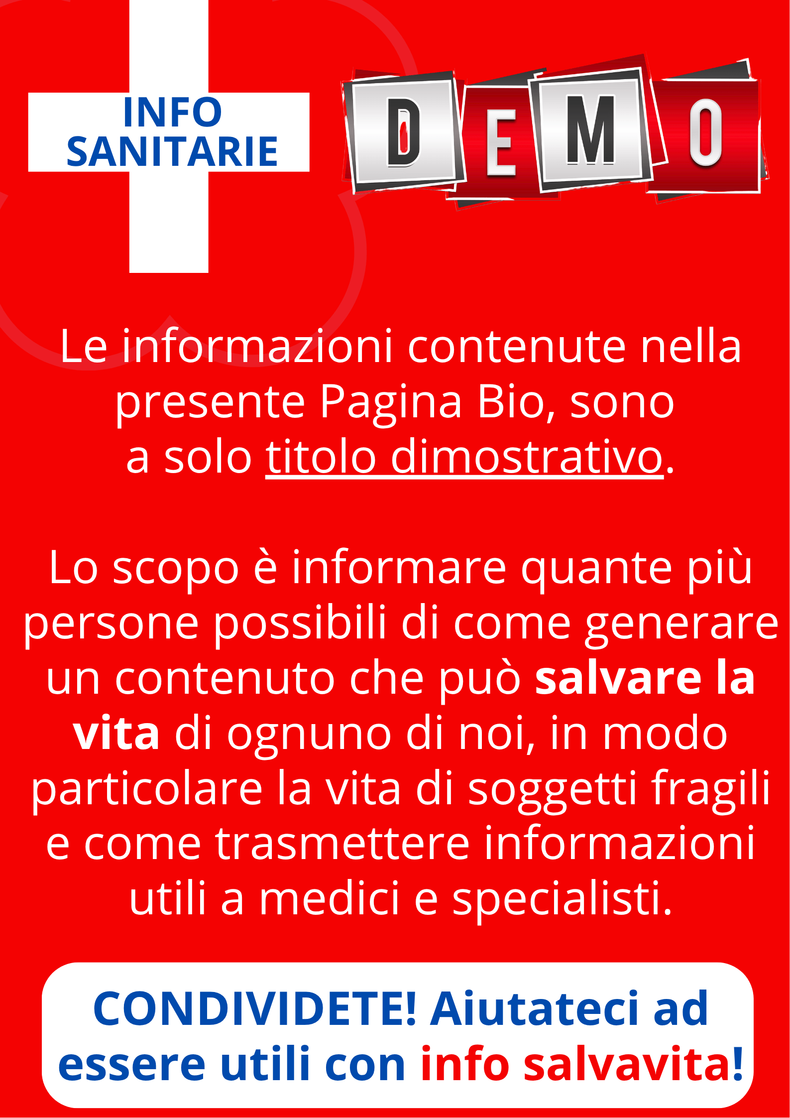 INFO su DEMO Info Sanitarie