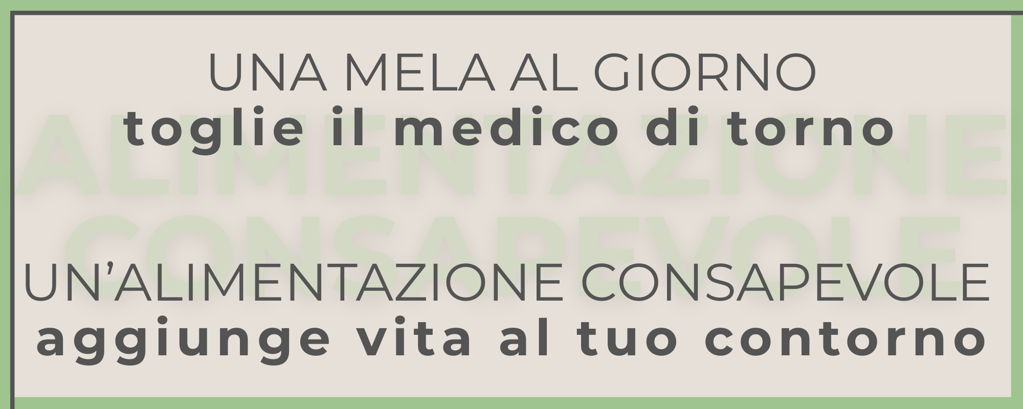 1 mela al giorno - un'alimentazione consapevole