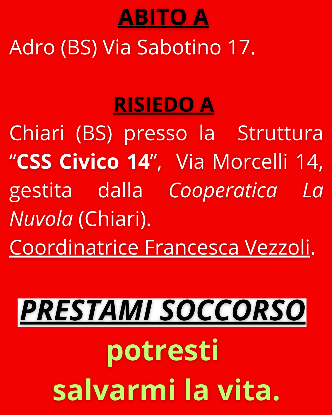 2 SOS sono MAURO VEZZOLI