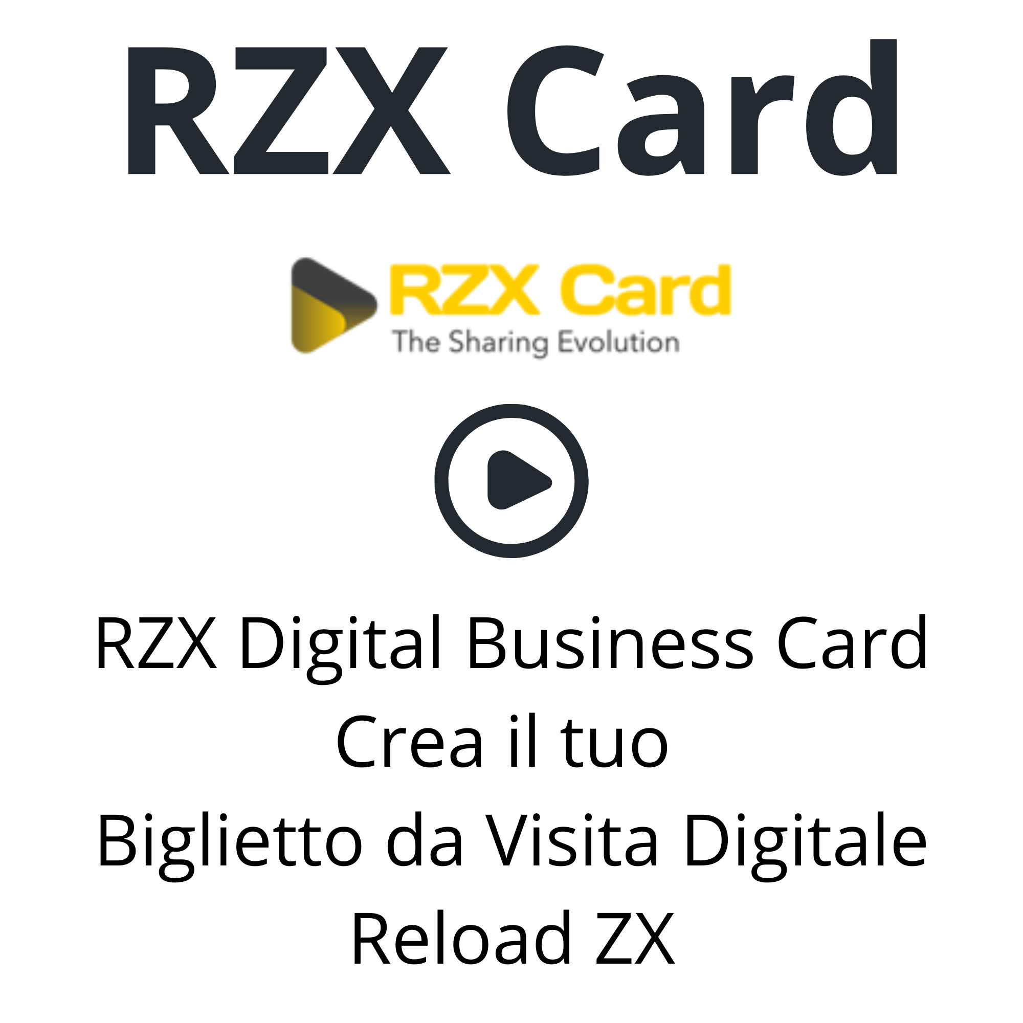 RZX Card - Biglietto da Visita Digitale