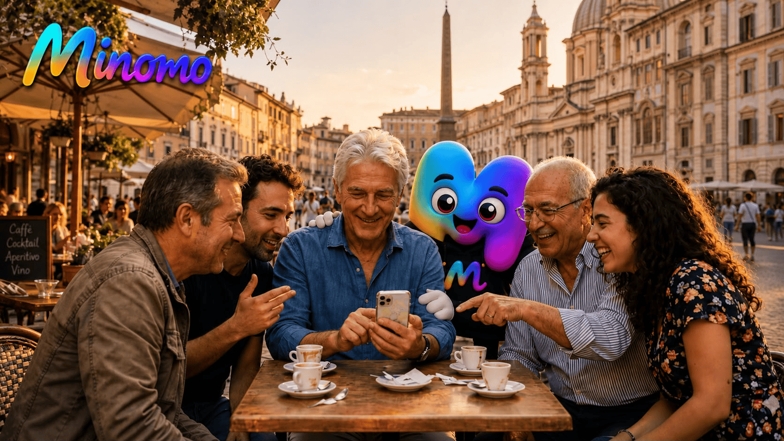 Bio Page MINOMO in modalità anteprima, vista dal City Agent durante una visita a un commerciante