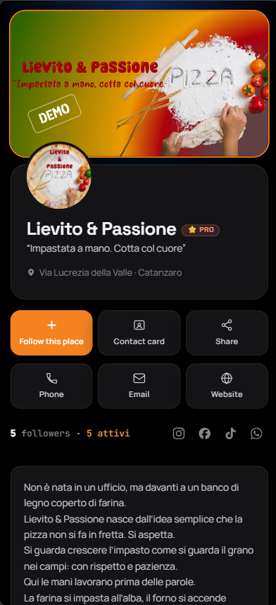 Exemplu de Bio Page MINOMO — ristotest