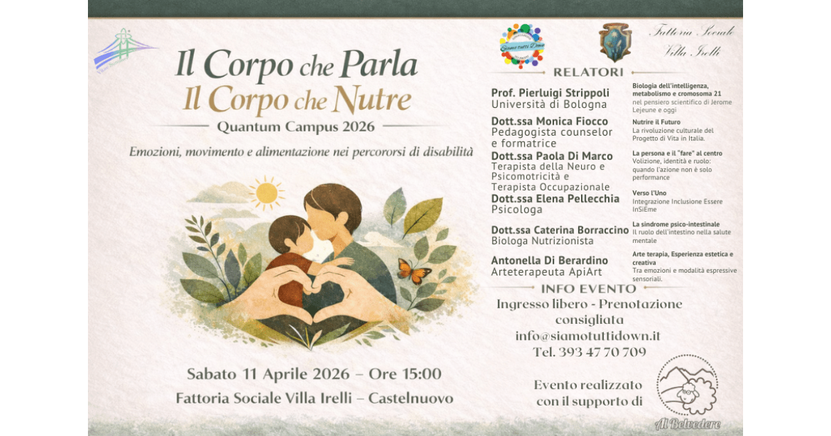 🌱 QUANTUM CAMPUS 2026 – CONVEGNO    “Il Corpo che Parla, il Corpo che Nutre”