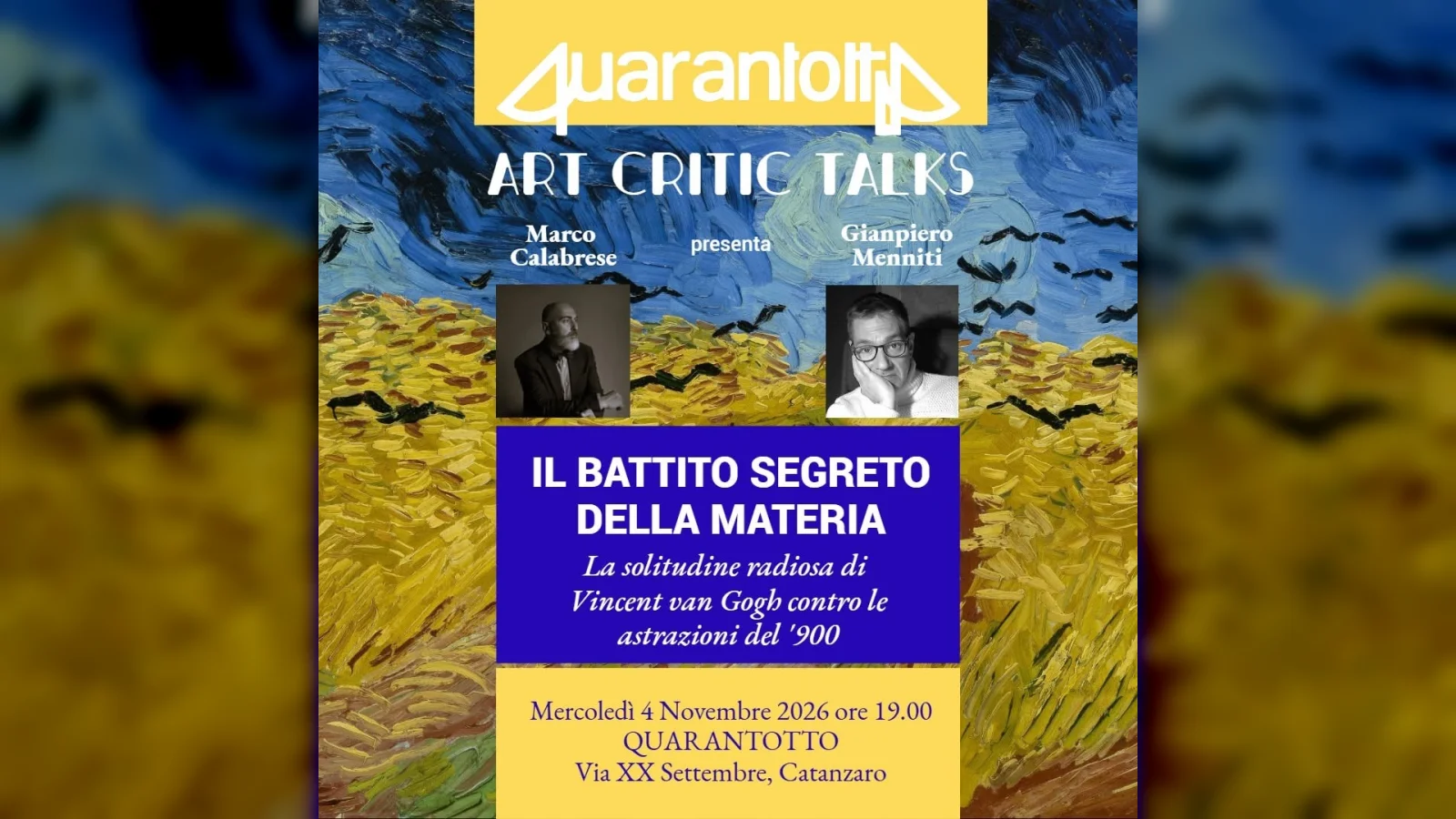 Gli spazi di 4uarant8 - IL MENESTRELLO,  di Gianpiero Menniti Racconti d'Arte e di Letteratura