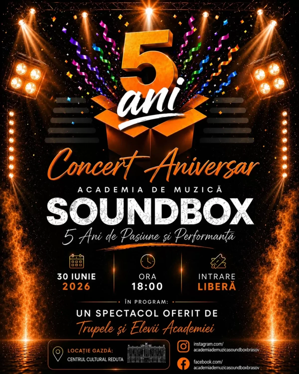 Concert Aniversar Soundbox – 5 Ani de Pasiune și Performanță