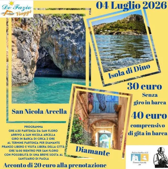 Gita a San Nicola Arcella - Isola di Dino - Diamante