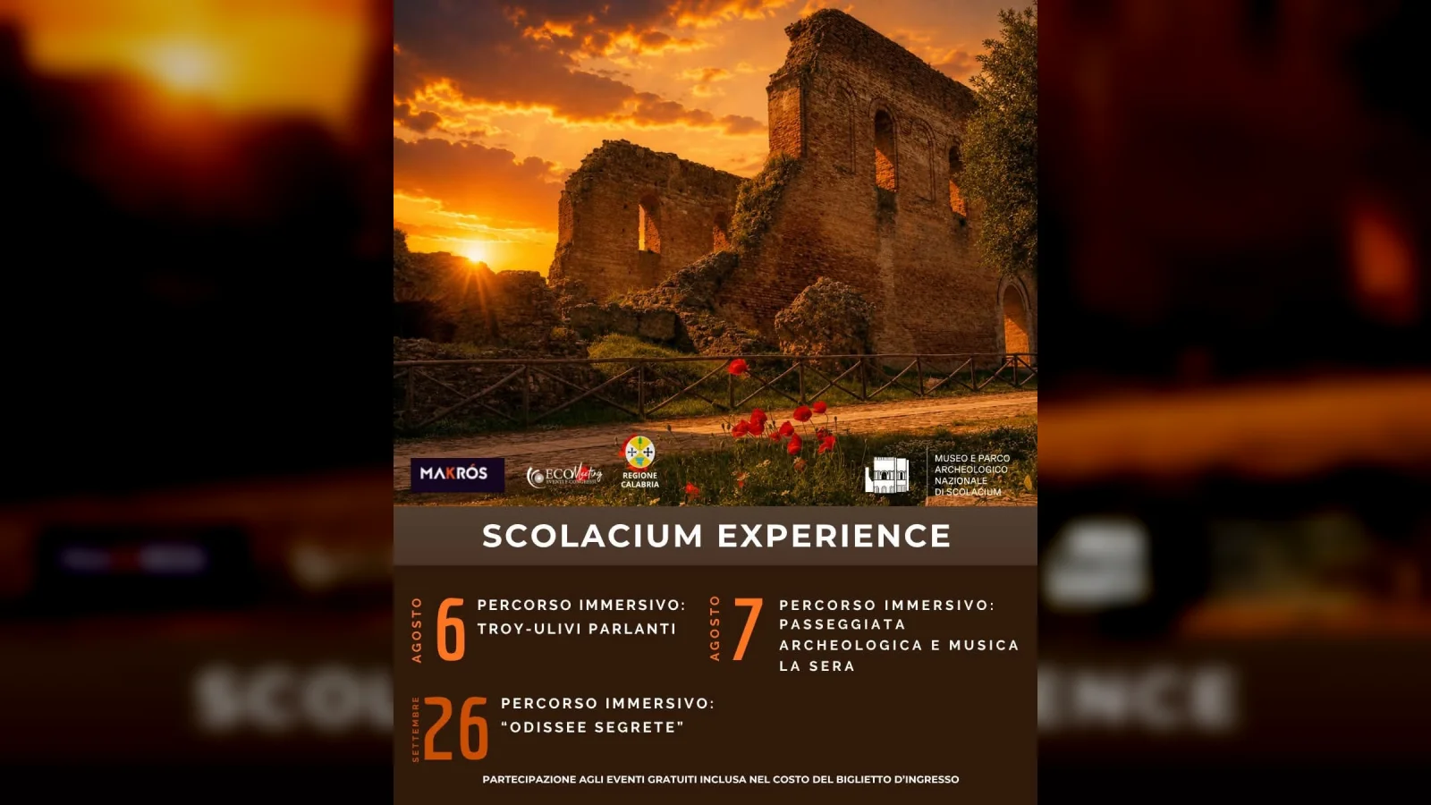 Percorso immersivo - Passeggiata archeologica e musica la sera