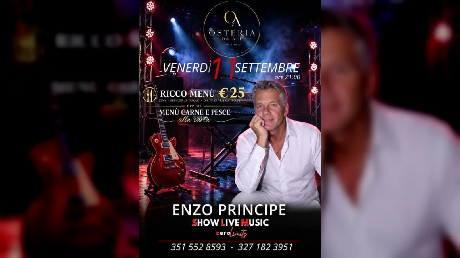 APPUNTAMENTO DA NON PERDERE ALL'OSTERIA DA ALE!