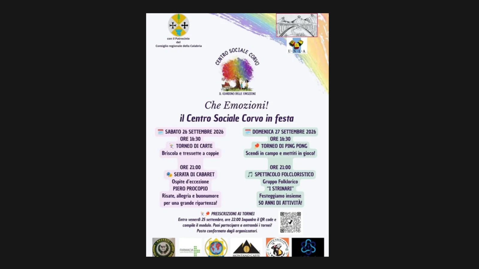 🌈 CHE EMOZIONI! IL CENTRO SOCIALE CORVO IN FESTA!