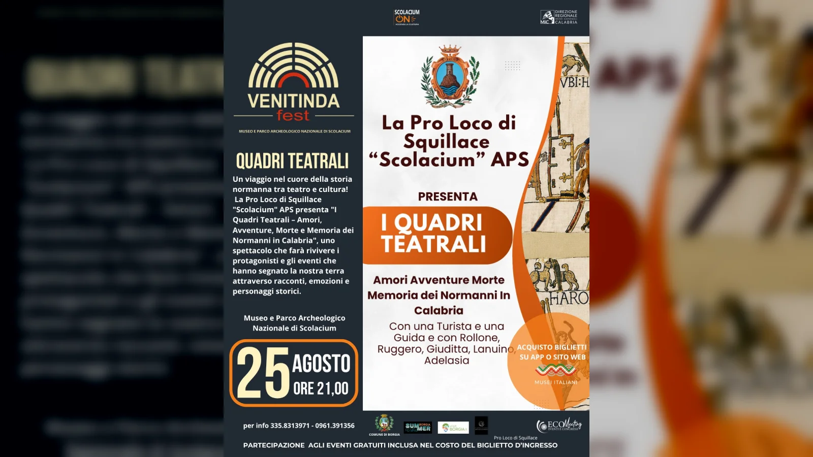 I Quadri Teatrali – Amori, avventure, morte e memoria dei Normanni in Calabria