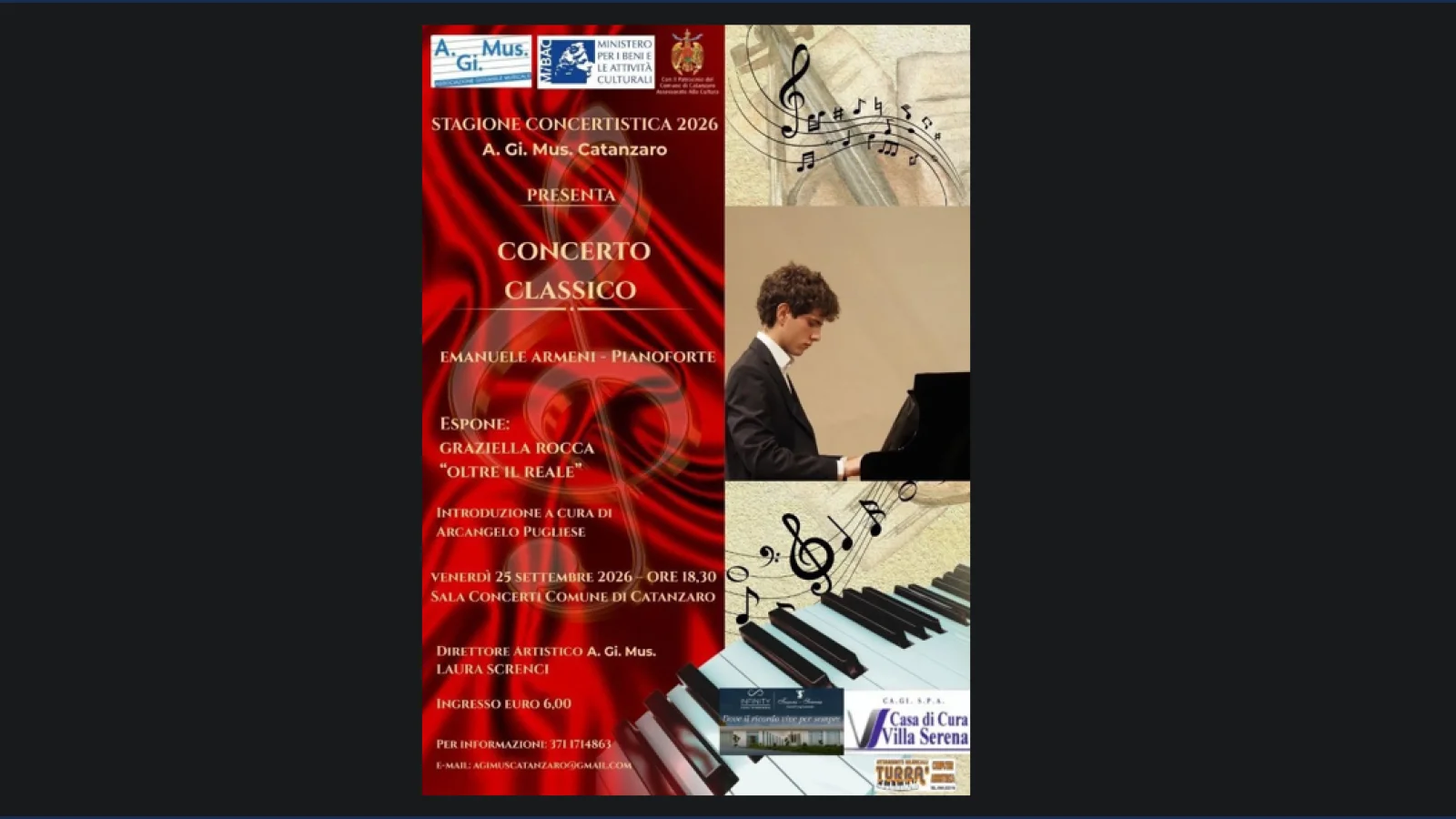 CONCERTO CLASSICO EMANUELE ARMENI - PIANOFORTE