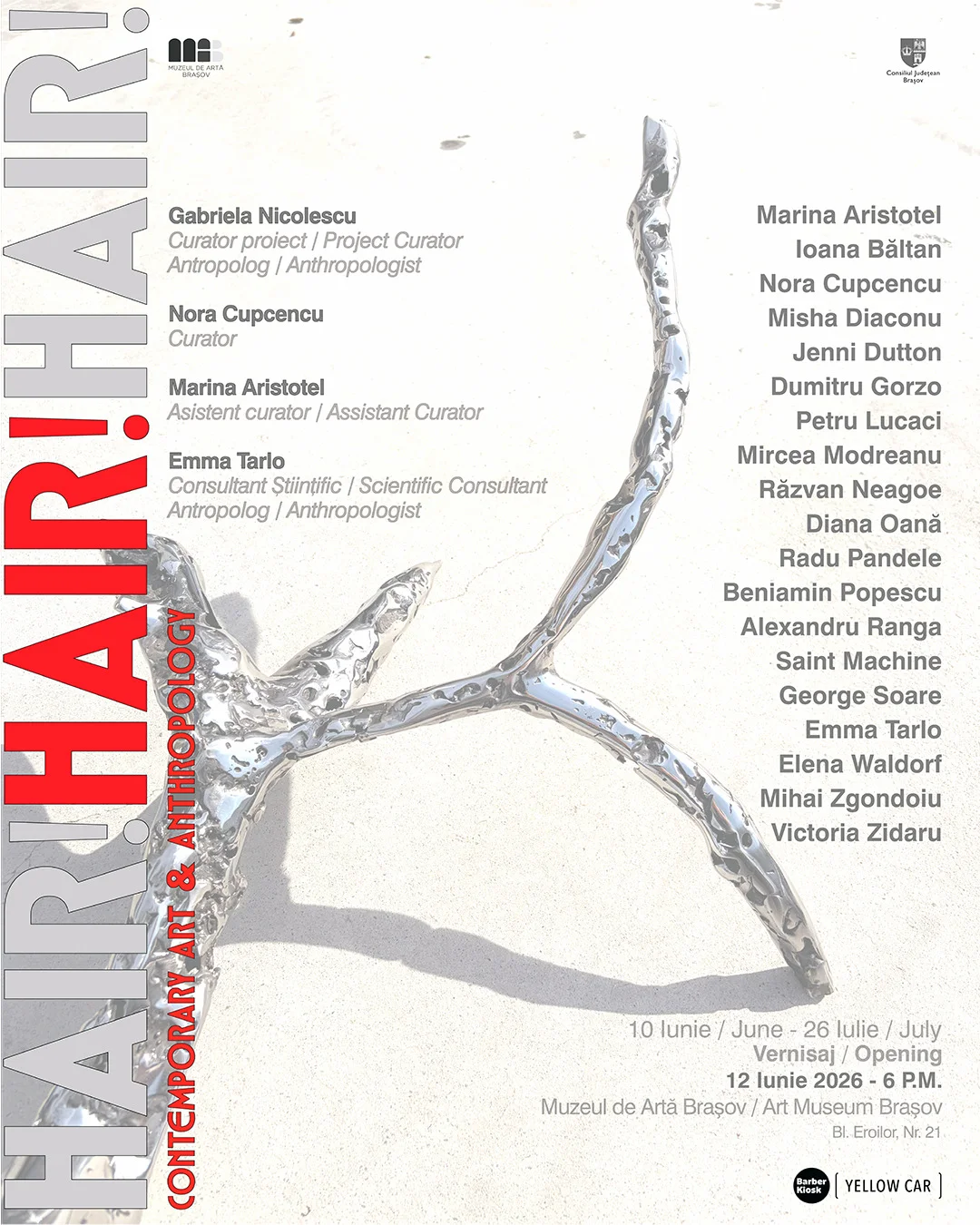 HAIR! HAIR! HAIR! Contemporary Art & Anthropology @ Muzeul de Artă Brașov