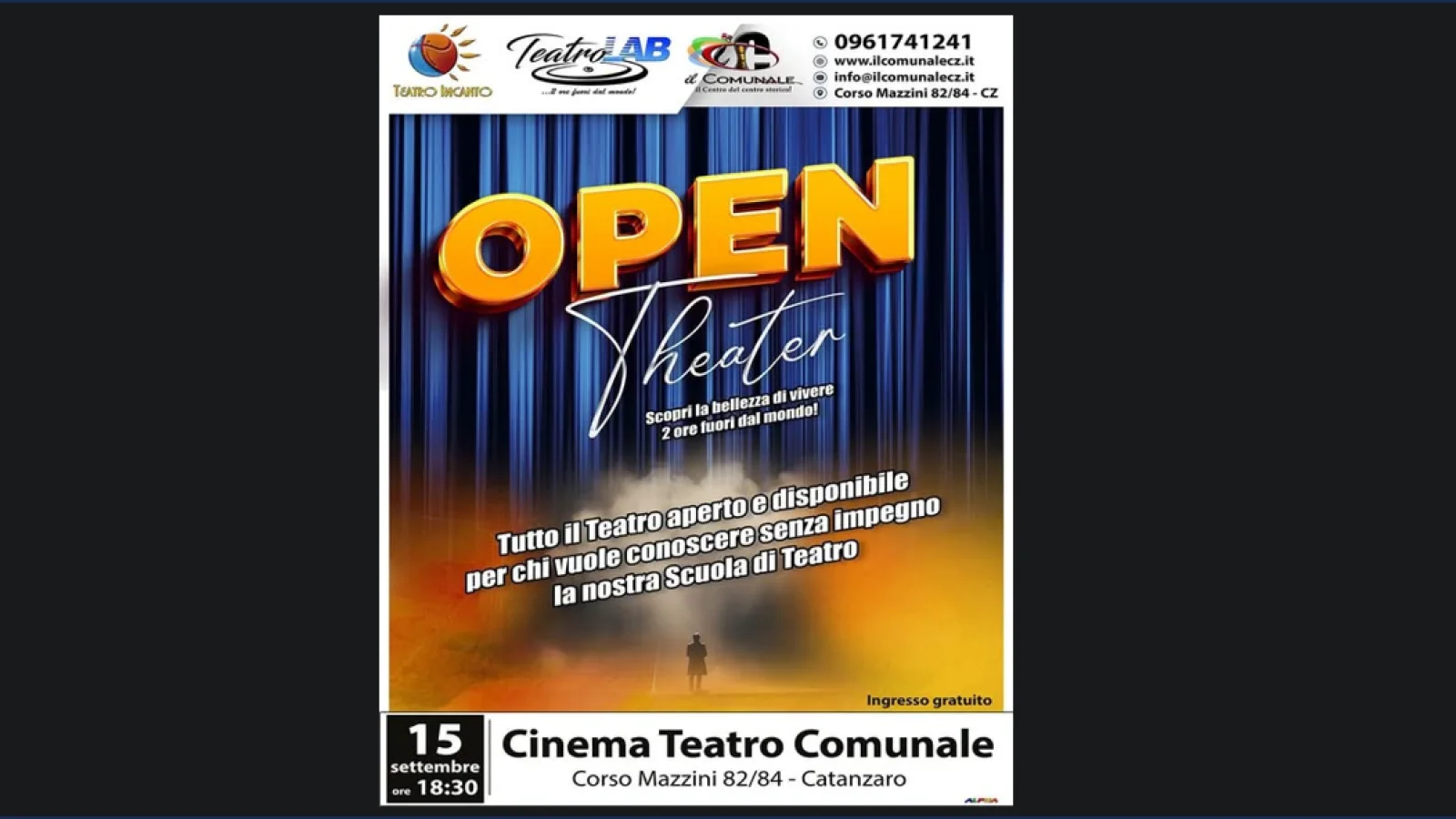 OPEN THEATER - Presentazione dei corsi e degli insegnanti del TeatroLAB