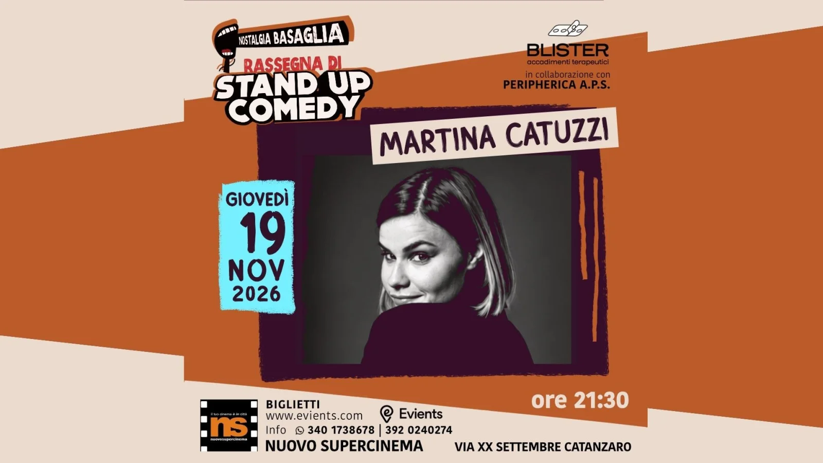 Martina Catuzzi Stand Up Comedy al Nuovo Supercinema di Catanzaro
