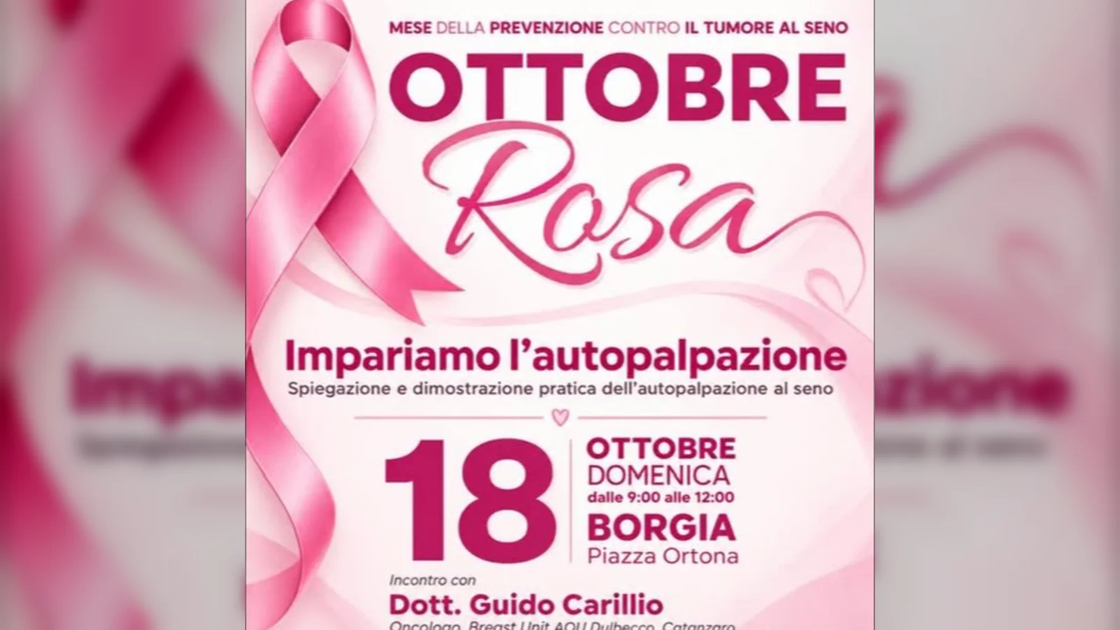 Borgia  vicina alle donne , parola d'ordine :" prevenzione "
