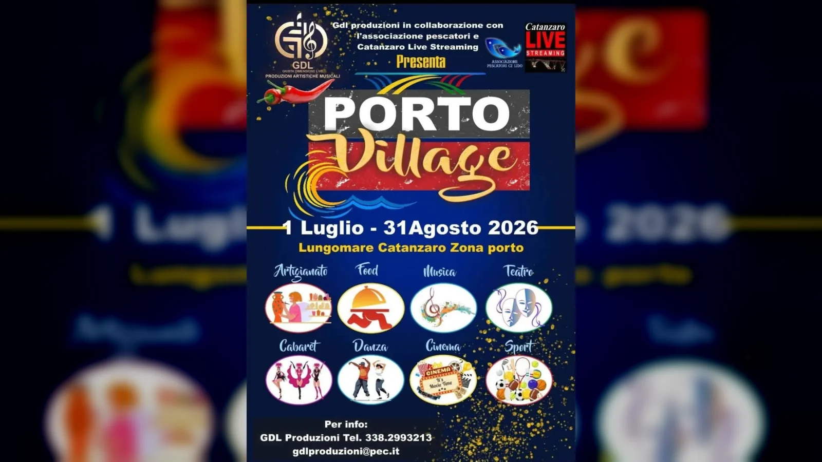 Artigianato - Food - Musica - Teatro - Cabaret - Cinema - Sport