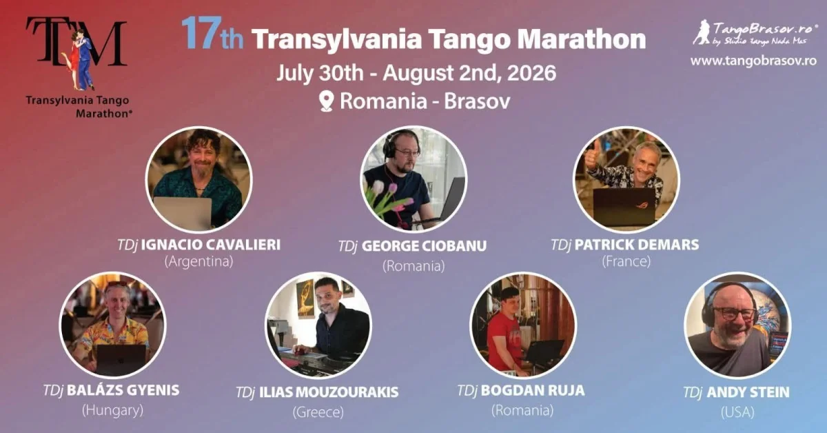 Transylvania Tango Marathon by Tango Brașov®, 17th edition | July 30th - August 2nd, 2026