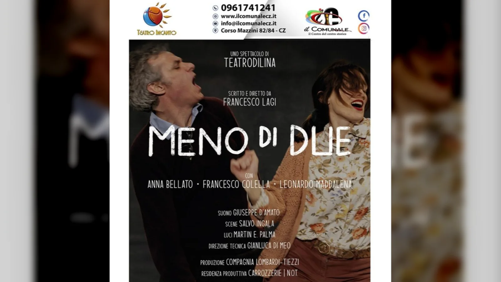 L’attore Francesco Colella torna a casa con: “Meno di due”