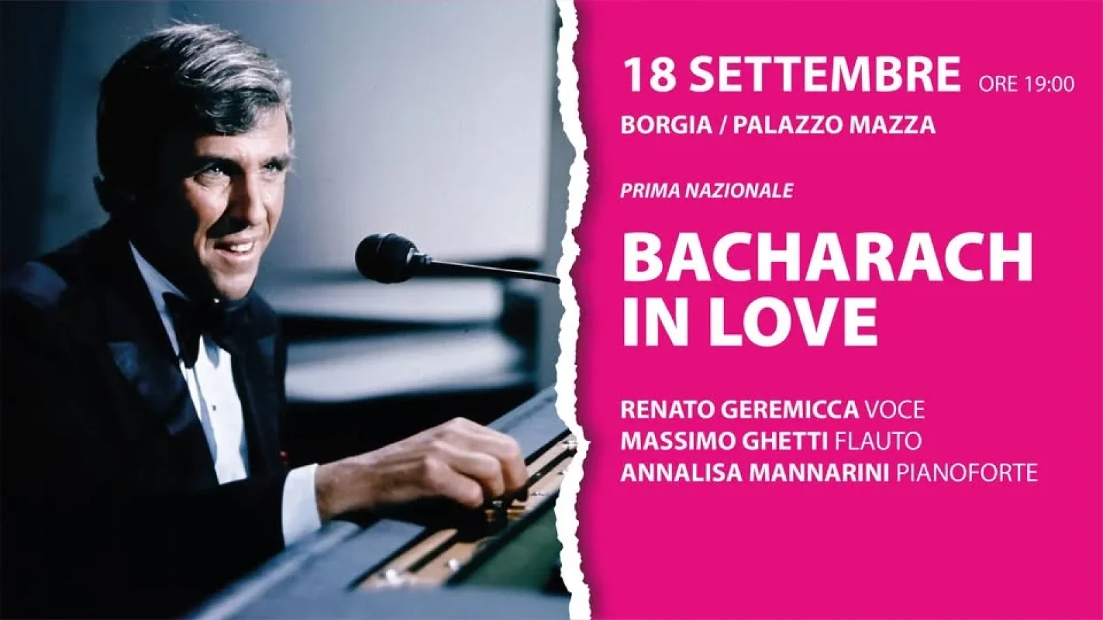 BACHARACH IN LOVE - PRIMA NAZIONALE