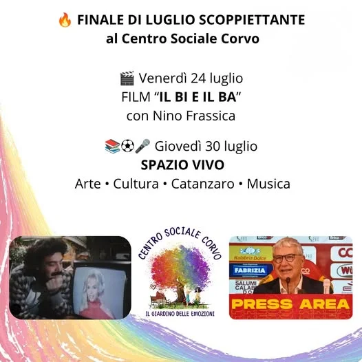 𝐒𝐩𝐚𝐳𝐢𝐨 𝐕𝐢𝐯𝐨 , una serata ricca di appuntamenti tra arte, cultura, informazione e passione sportiva.